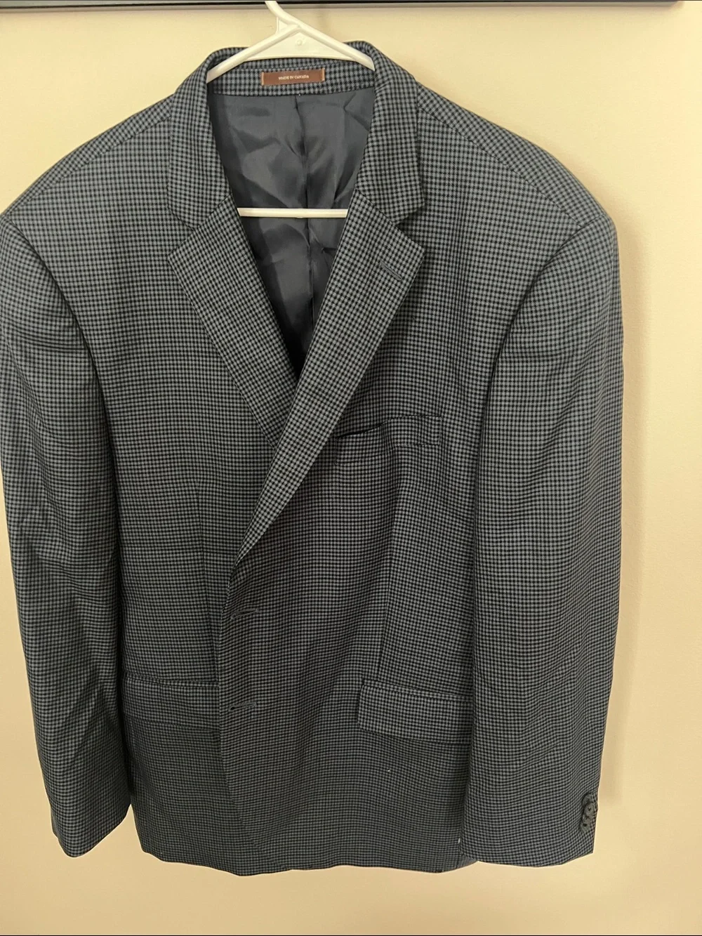Peter Millar Blue & Gray Micro-Check Sport Coat